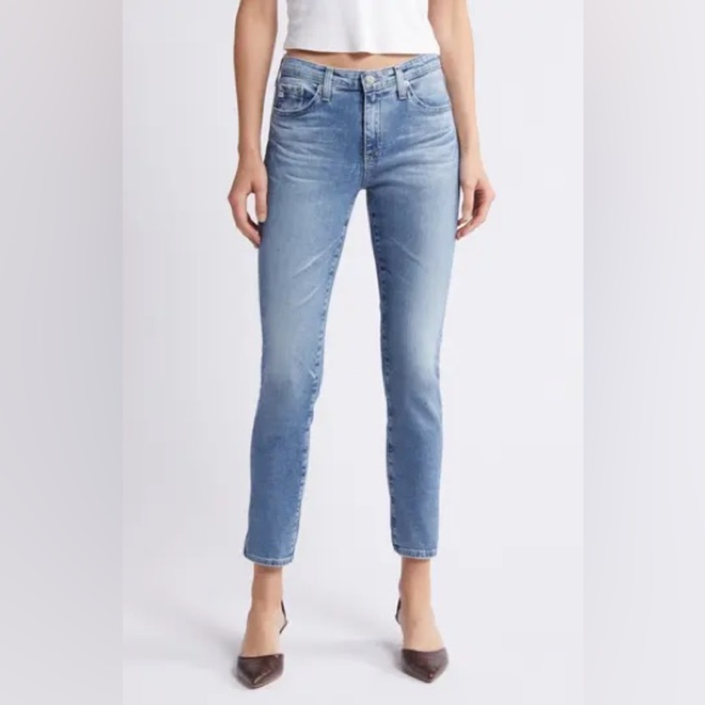 AG jeans 27 R The Prima Cigarette Crop blue wash pants 27R